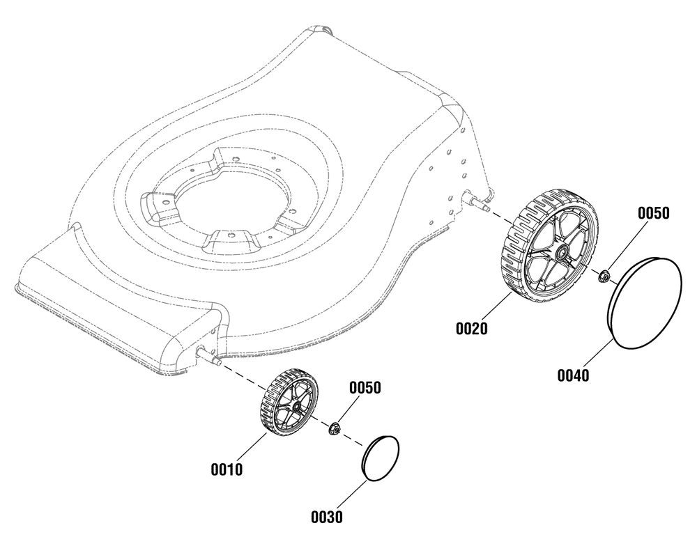 Wheels Group (881342) Diagram and Parts List for 881548-MPH625E,625SERIES 2012 Briggs and Stratton Lawn Mower